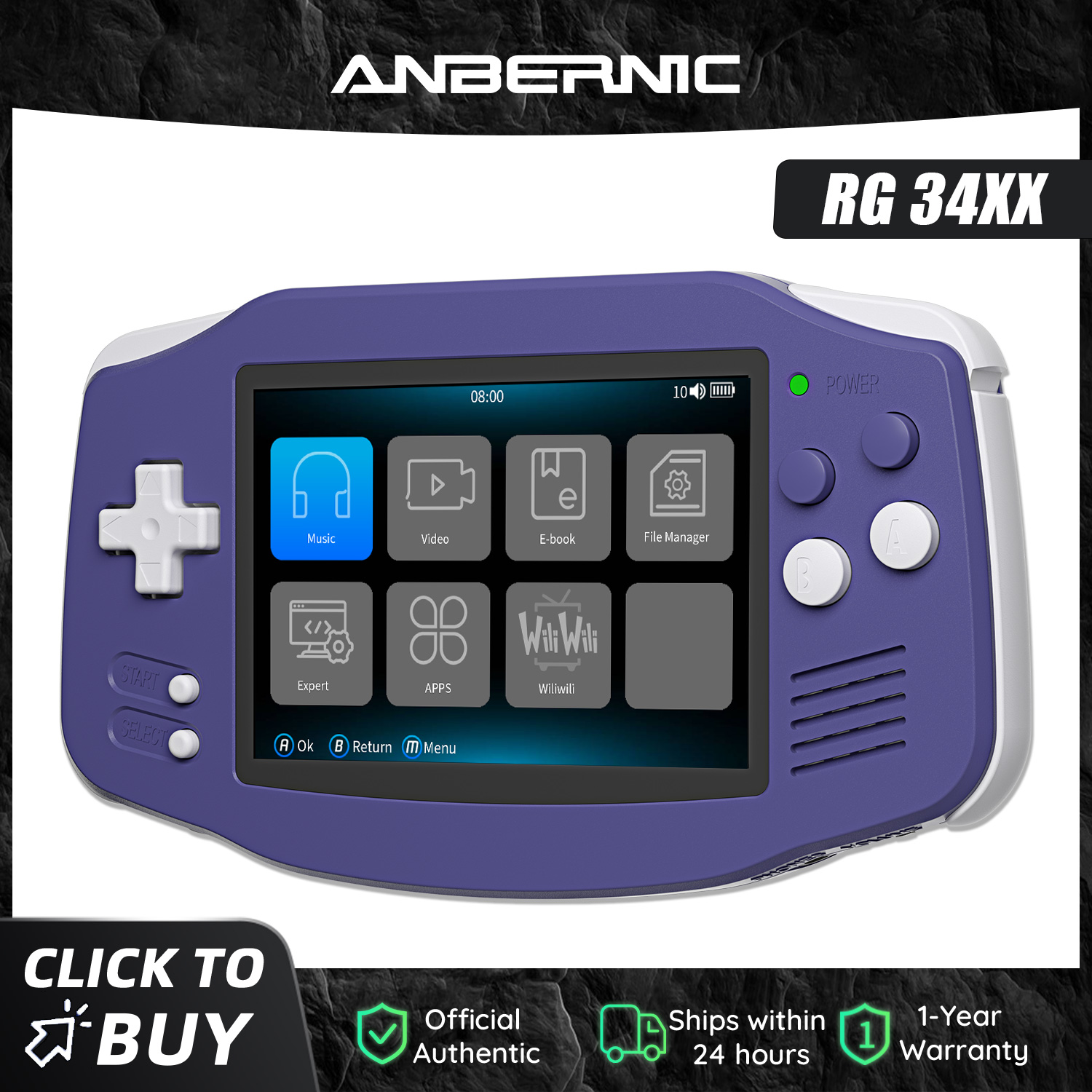Retro Gaming Console Lego - Anbernic RG34XX 64-bit Retro Handheld Game