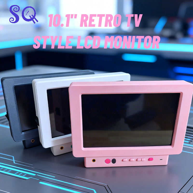 Retro Gaming Years - 10,1 inch Retro CRT-stijl LCD-monitor voor