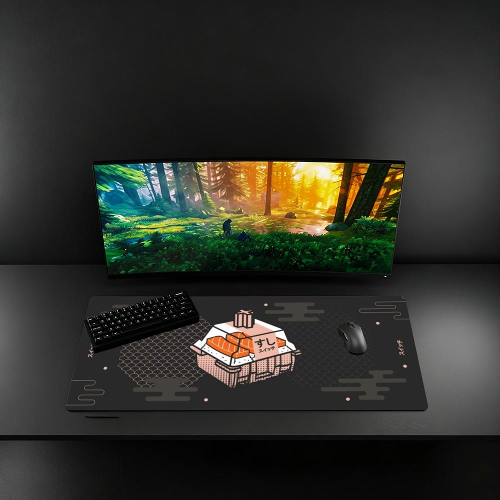 Retro Gaming Xl - Grote XL bureau-onderlegger Japanse zalm sushi
