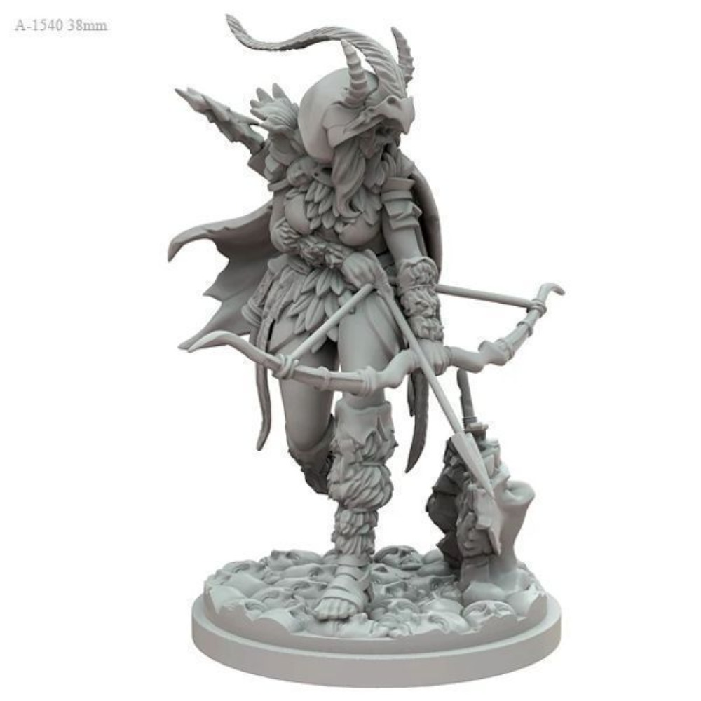 Retro Gaming Years - 38mm hars miniatuur figuur vrouwelijke Viking