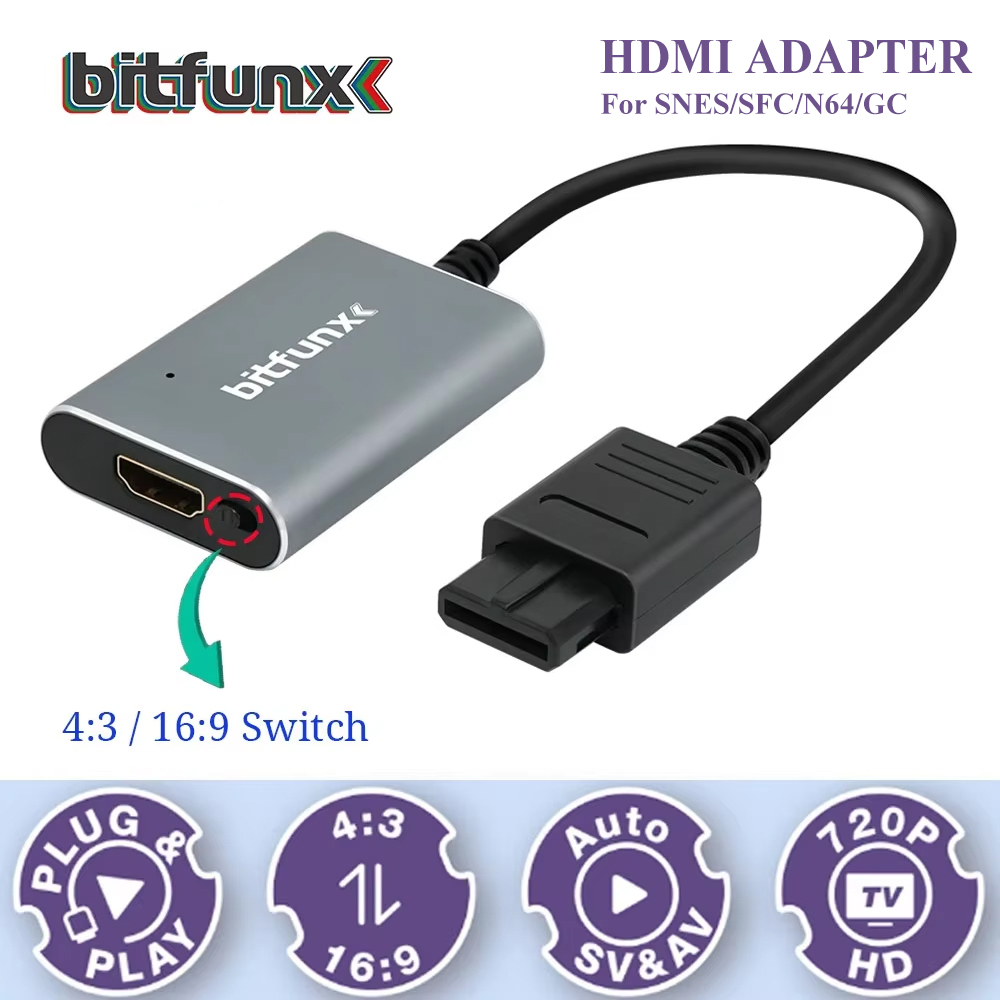 Bitfunx 720P Svideo/AV naar HD - Retro Gaming Console Lego recensie en prijs