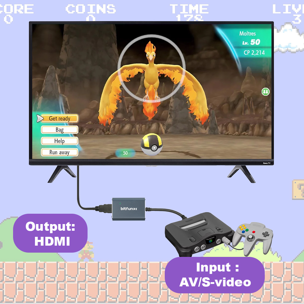 Bitfunx 720P Svideo/AV naar HD - Retro Gaming Console Lego recensie en prijs