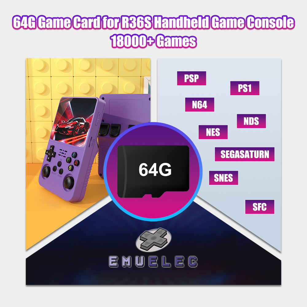64G Game TF-kaart voor R36S Vi - Retro Gaming R36S recensie en prijs
